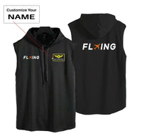 Thumbnail for Flying aviation design on breathable cotton with hood hooded tank top.