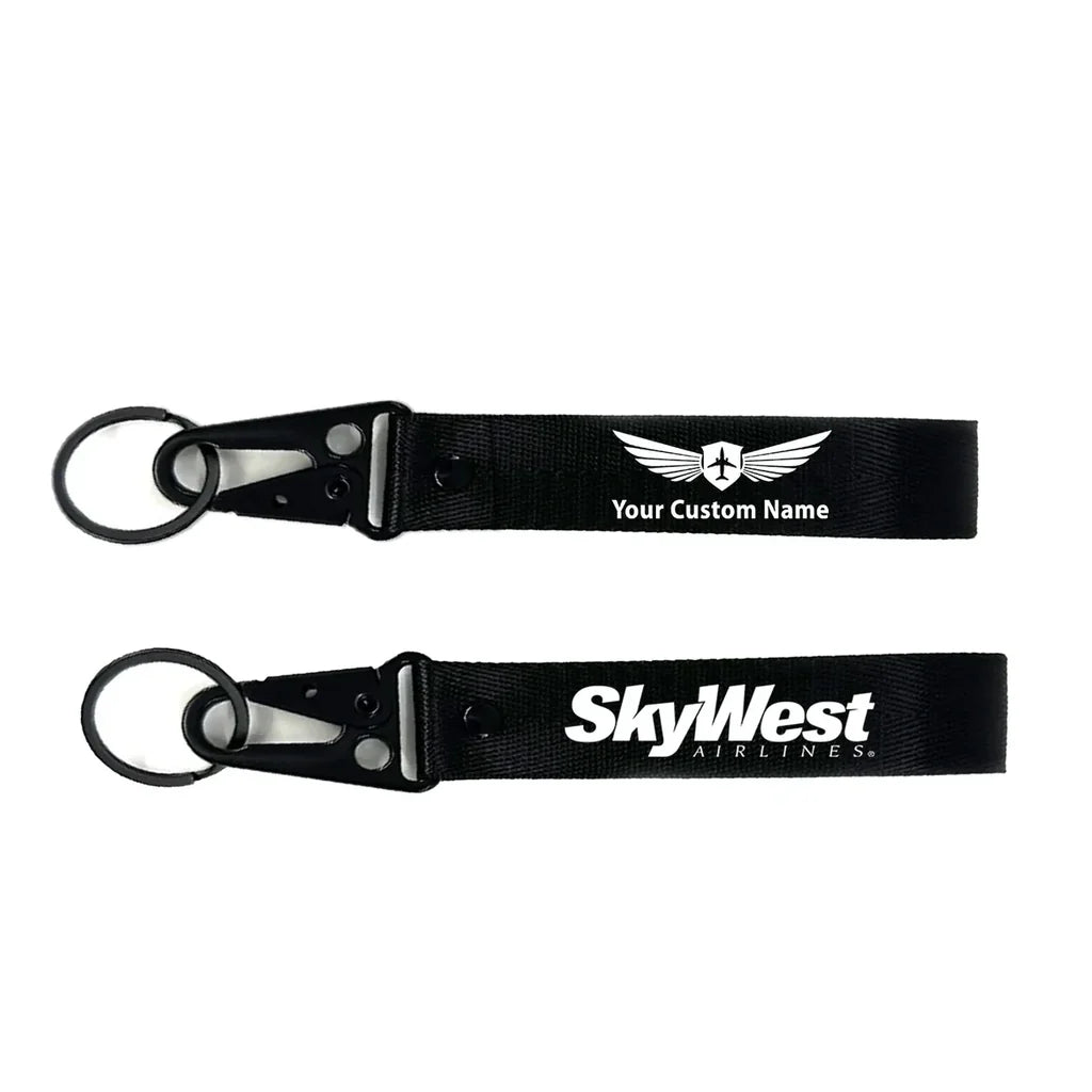 skywest airlines aviation hawk-shaped key chain, durable metal alloy.