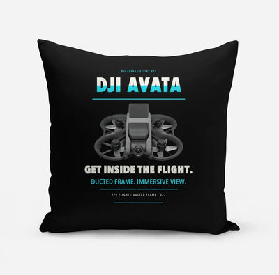 DJI Avata design on black pillow