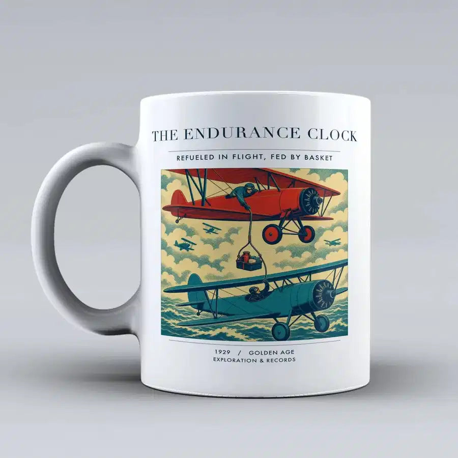 VINTAGE G4203 - The Endurance Clock - Ceramic Mug design on white