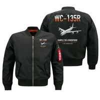 Thumbnail for WC-135R Constant Phoenix design on black bomber jacket, double-side print