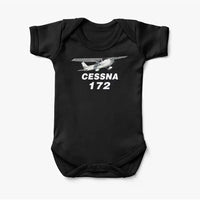 Thumbnail for The Cessna 172 aviation print on kids gentle cotton bodysuit.