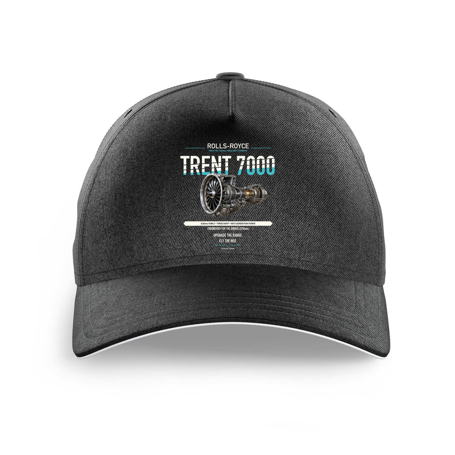 TRENT 7000 design on black printed hat