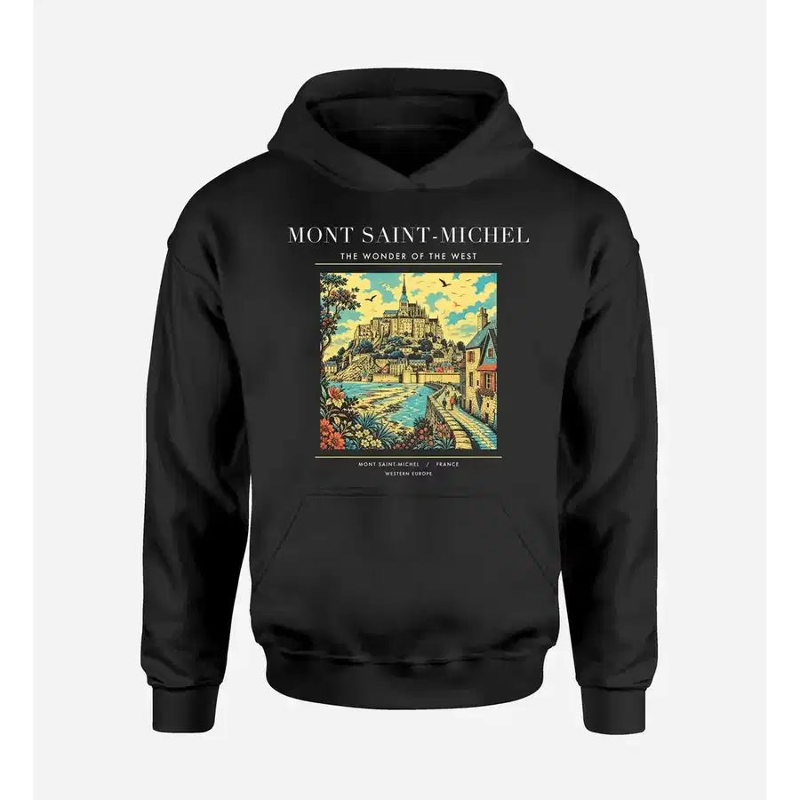 MONT SAINT-MICHEL - Poster - Premium Hoodie - Black