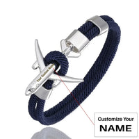 Thumbnail for Super Quality Stylish Airplane Shape Bracelets (Pure Colours) aviation-themed bracelet, polished metal.
