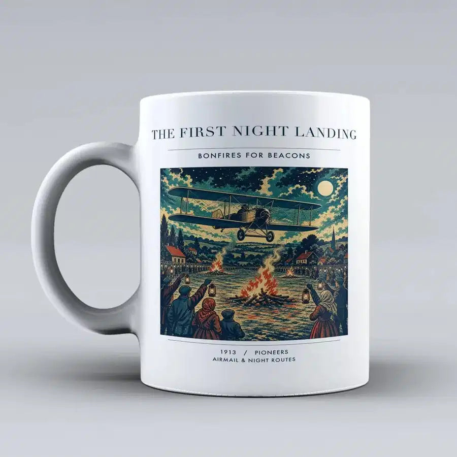 VINTAGE G4327 - The First Night Landing - Ceramic Mug design on white