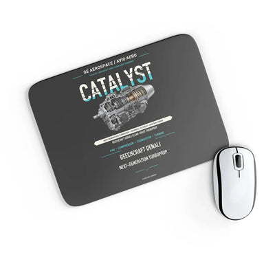 CATALYST design on black rectangle mouse pad