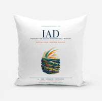 Thumbnail for Washington Dulles International Airport (IAD) design on white pillow