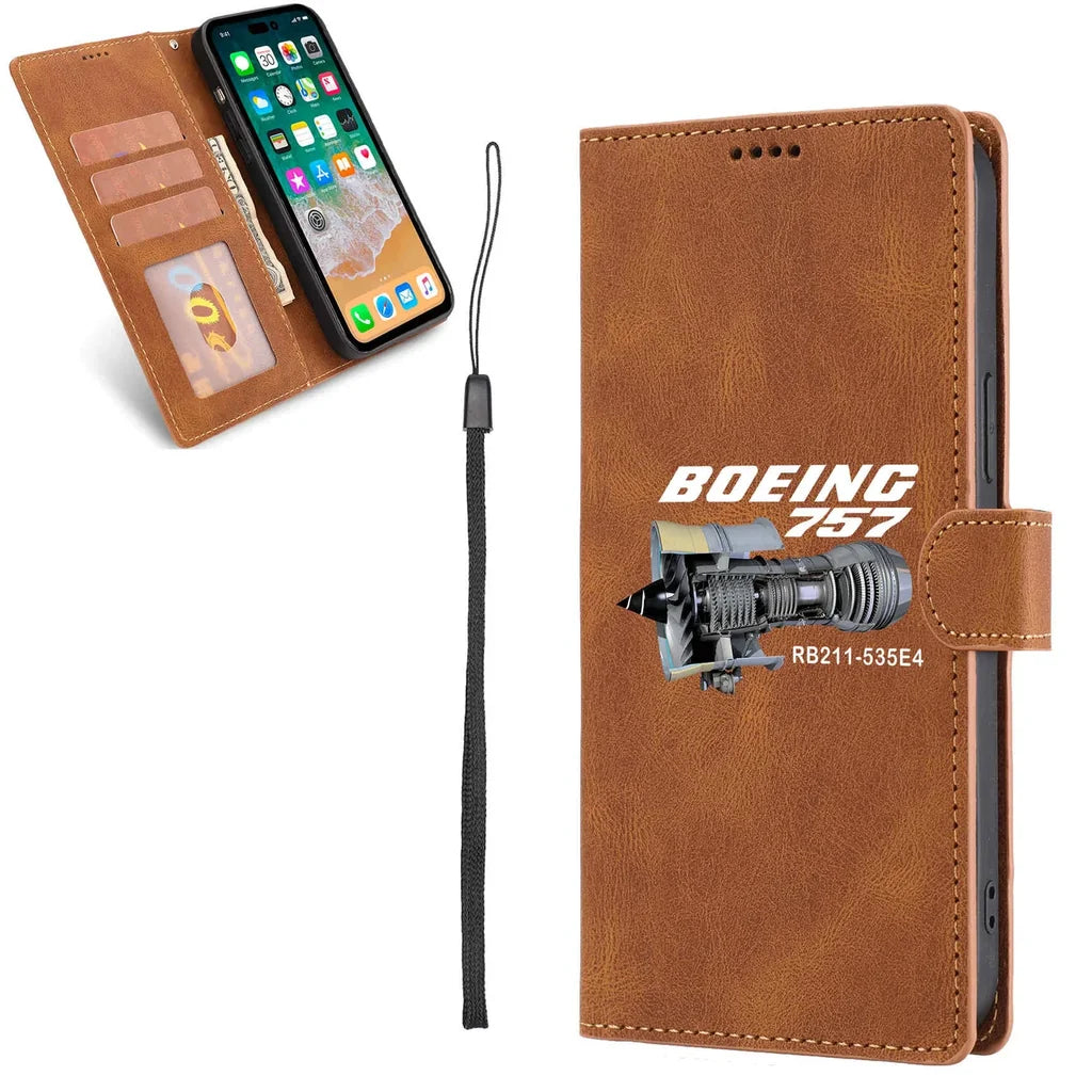 Boeing 757 & Rolls Royce Engine (RB211) Leather Samsung S & Note aviation design on leather Samsung Galaxy S/Note case for samsung.
