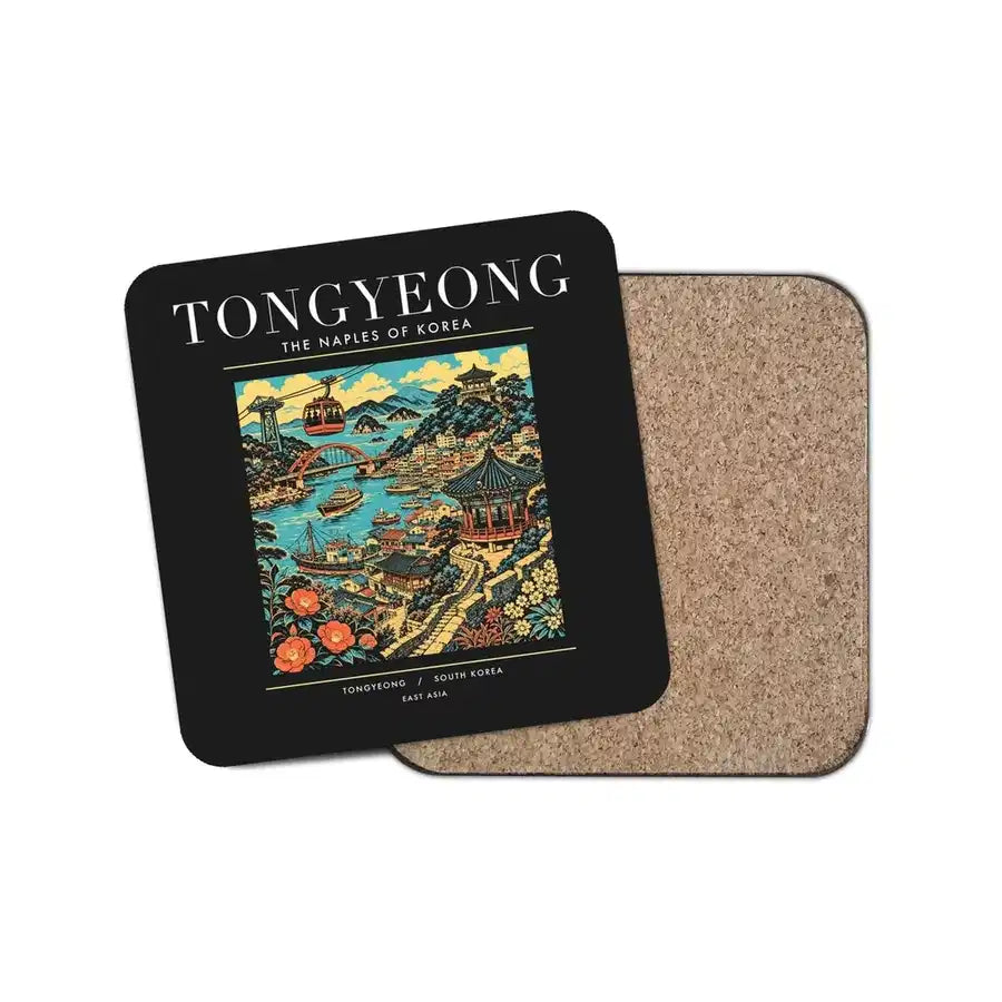 TONGYEONG - Poster - Coaster - Black