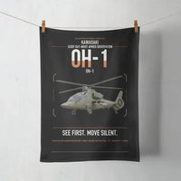 Thumbnail for Kawasaki OH-1 design on black towel