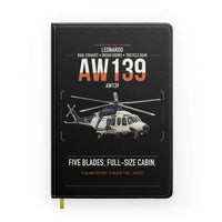 Thumbnail for Leonardo AW139 design on black notebook