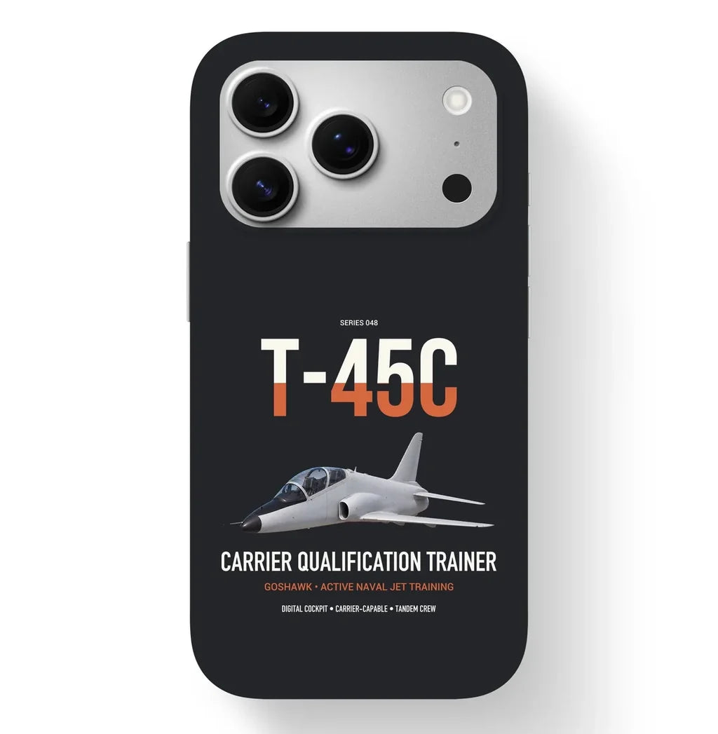T-45C Goshawk design on black magsafe iphone case, for iPhone 17 Pro