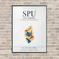 Thumbnail for Split Airport SPU vertical canvas print - framed - white background