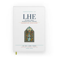 Thumbnail for Allama Iqbal International Airport Lahore (LHE) design on white notebook