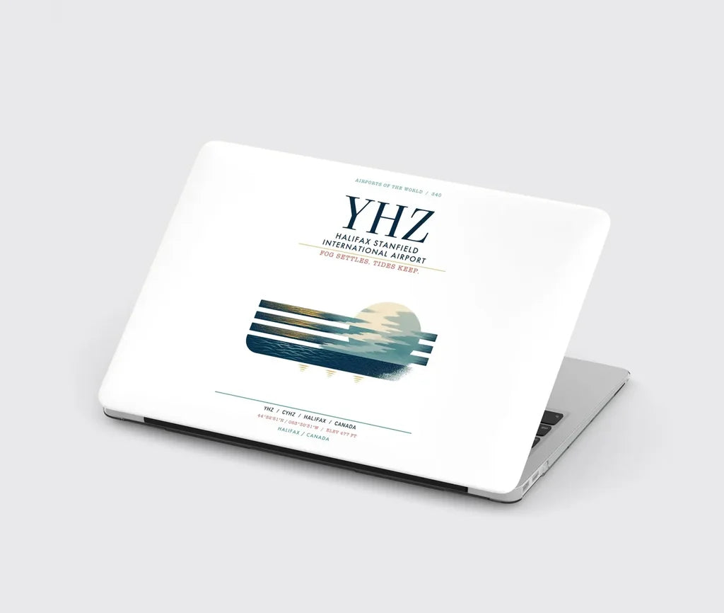 Halifax Stanfield International Airport (YHZ) design on white MacBook case