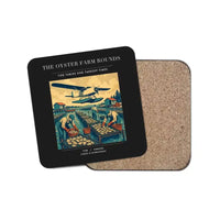 Thumbnail for The Oyster Farm Rounds - Designed Coasters design on black 1-piece