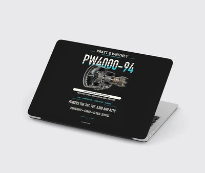 PW4000-94 design on black MacBook case