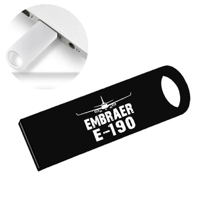 Embraer E-190 & Plane aviation design on durable waterproof casing waterproof USB device.
