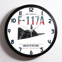 Thumbnail for F-117A Nighthawk design on white framed wall clock