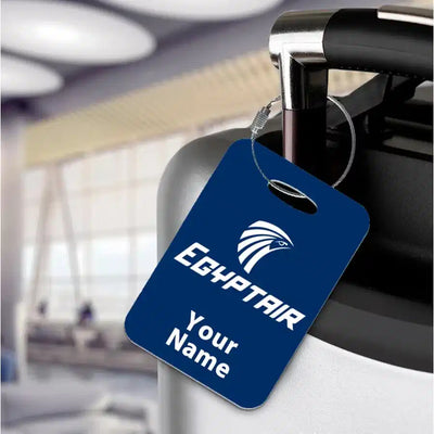 Egyptair Airlines aviation design acrylic luggage tag, durable acrylic construction.
