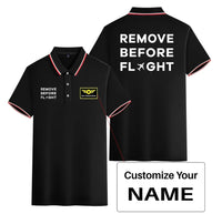Thumbnail for Remove Before Flight Stylish Polo T-Shirts (Double-Side) aviation design printed on soft cotton stylish double-side polo.