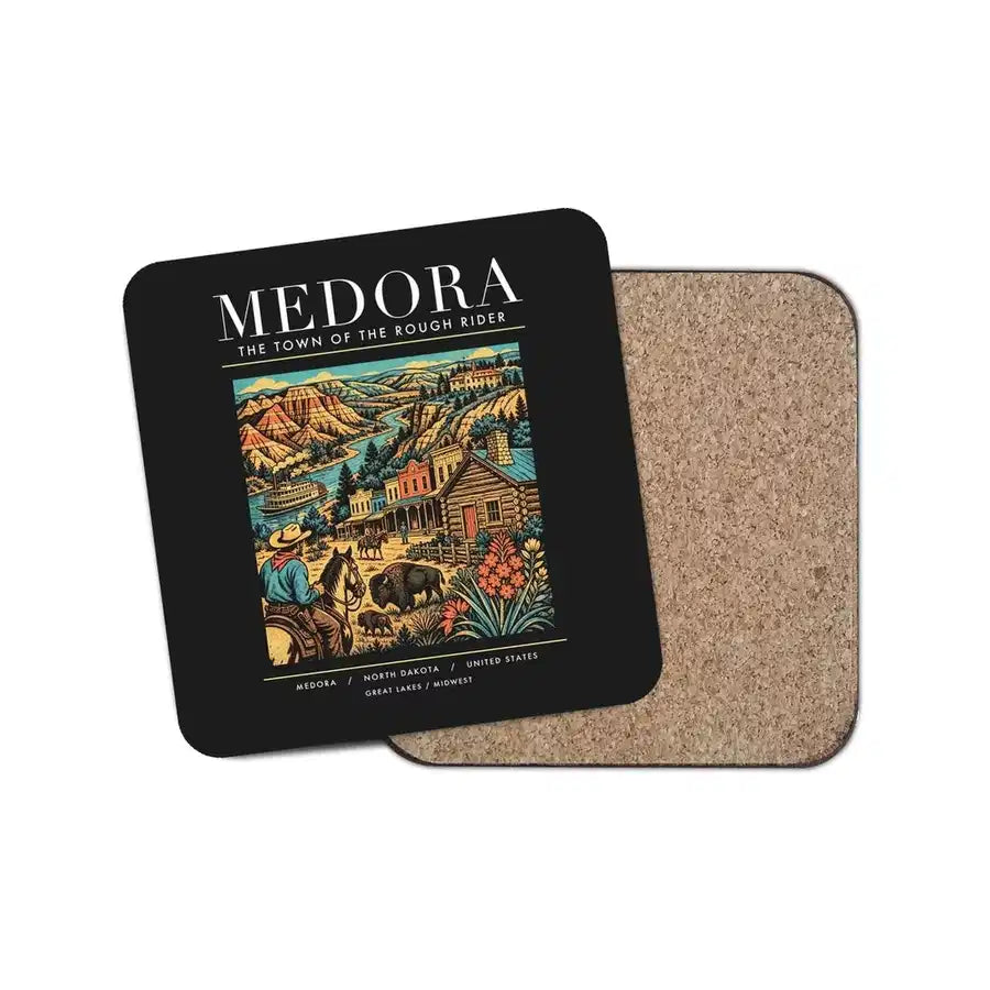 MEDORA - Poster - Coaster - Black