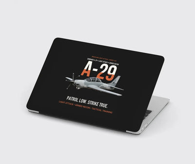 A-29 Super Tucano Light Attack design on black MacBook case