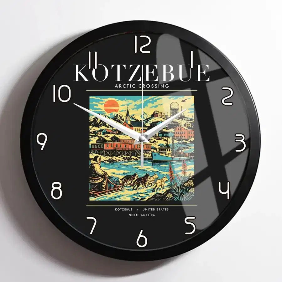 KOTZEBUE - Poster - Wall Clock Framed - Black