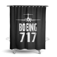 Thumbnail for Boeing 717 & Plane aviation design on waterproof polyester shower curtain.