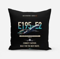 Thumbnail for Embraer E195-E2 design on black pillow