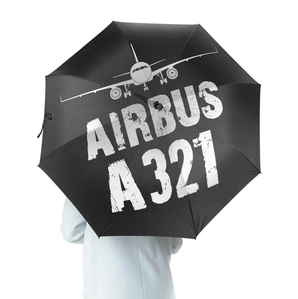 Airbus A321 & Plane aviation design on windproof polyester umbrella.