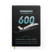 Thumbnail for Bombardier Challenger 600 design on black notebook