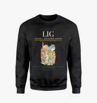 Thumbnail for Limoges – Bellegarde Airport (LIG) design on black sweatshirt