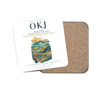 Thumbnail for Okayama Momotaro Airport (OKJ) design on white 1 piece coaster