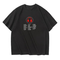 Thumbnail for Aviation Alphabet 3 aviation design printed on soft cotton relax-fit T-shirt.