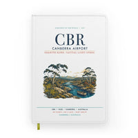 Thumbnail for Canberra Airport (CBR) design on white notebook