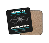 Thumbnail for DJI Mavic 3 Thermal design on black 1 piece coaster