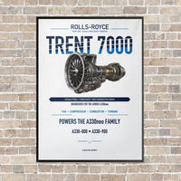 Thumbnail for TRENT 7000 vertical canvas print - framed - white background