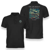 Thumbnail for VINTAGE G4099 - The Air Bridge - Double-Side Polo T-Shirt design on black