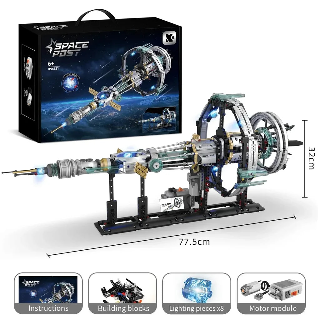 963 PCS Orion Space Station Blocks Set Space Station aviation themed Lego-style model aircraft in ABS plastic.