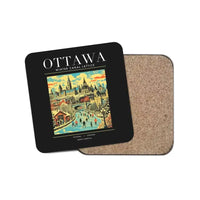 Thumbnail for OTTAWA - Poster - Coaster - Black