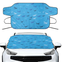Thumbnail for Many Propellers Car aviation design on car windshield cover.