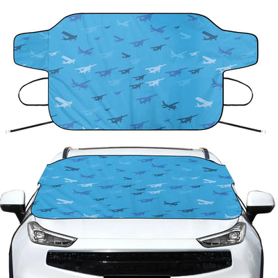Many Propellers Car aviation design on car windshield cover.