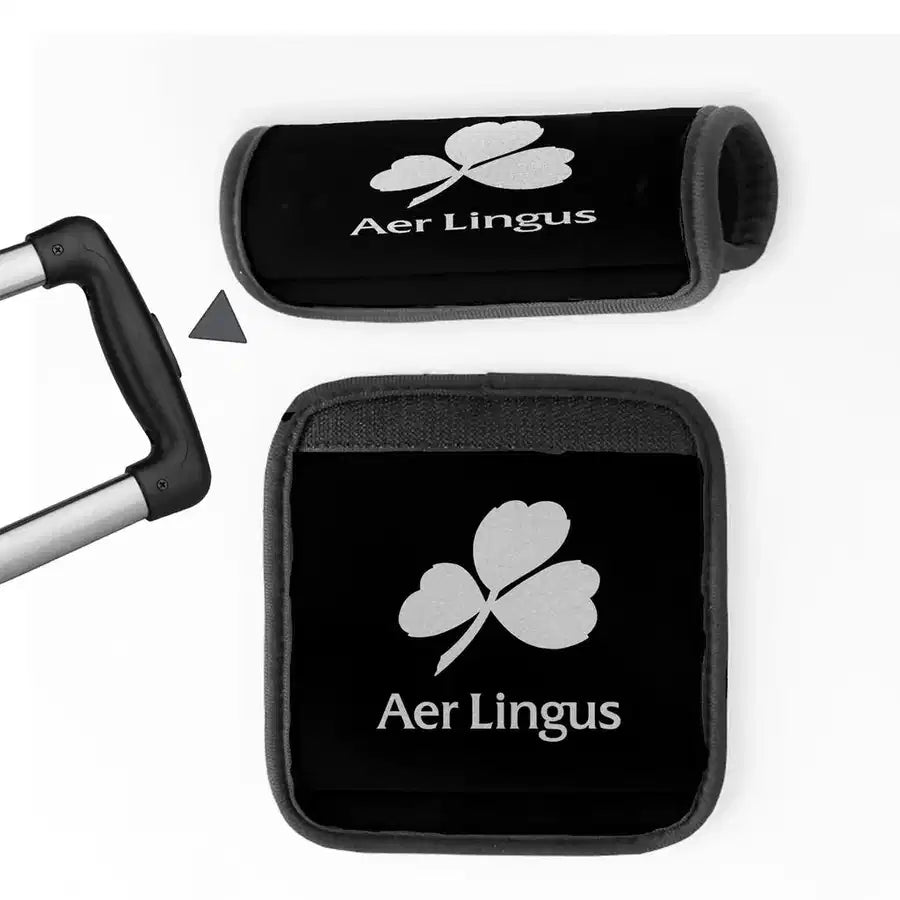 Aer Lingus Airlines Neoprene aviation luggage handle cover in soft silicone.