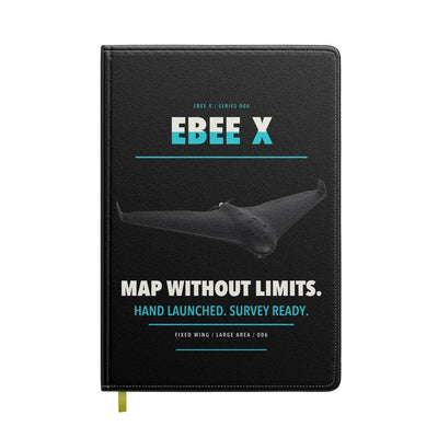 AgEagle eBee X design on black notebook