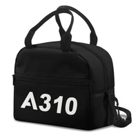 Thumbnail for Airbus A310 Flat Text aviation print lunch bag, insulated polyester.