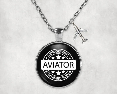 100 Original aviation necklace, stainless steel body with engraved detail.