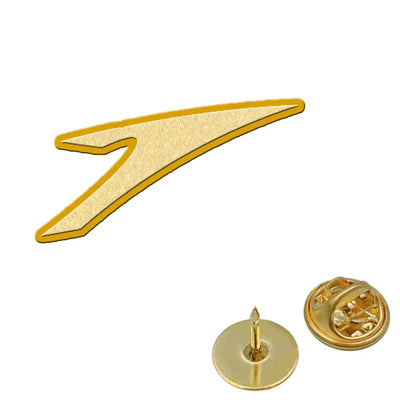 Asiana Airlines aviation hollow pin in polished alloy.