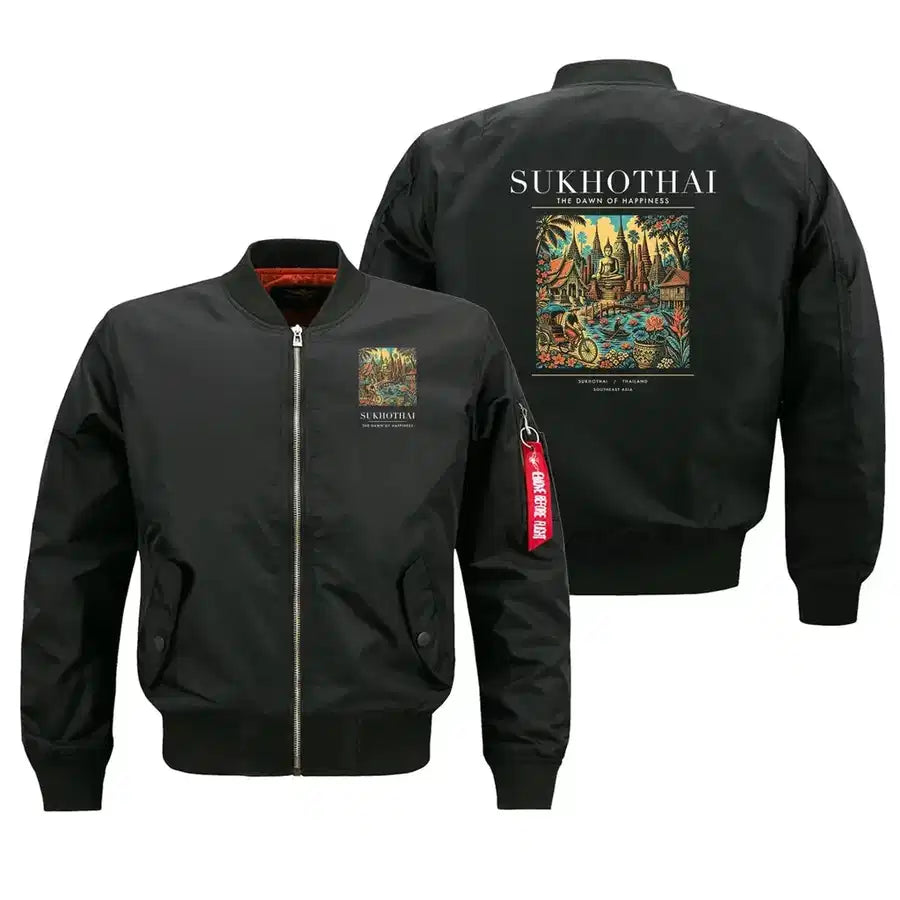 SUKHOTHAI - Poster - Bomber Jacket - Black